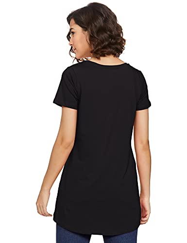 Image of Amazon Brand - Symbol Women's Cotton Stretch Half Sleeve Round Neck Regular Fit T-Shirt (Tunic Length)