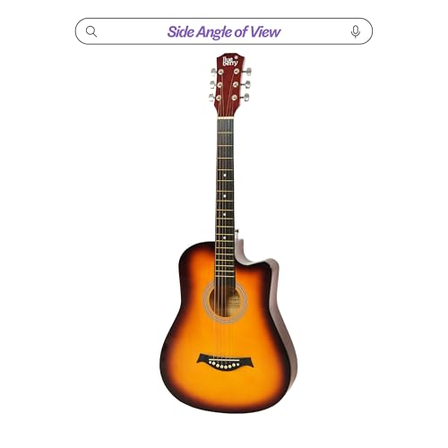 Image of BLUEBERRY B-D38, Acoustic Guitar Kit Inbuilt Truss Rod with Bag, Strap, One Pack Strings And Picks - 38 Inch (Sunburst)