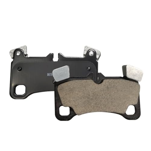 Image of Detroit Axle - Rear Ceramic Brake Pads w /Hardware Replacement for 2008 2009 | 2010 Porsche Cayenne Volkswagen Touareg - 2pc Set