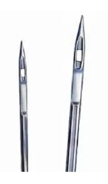 Sorzy Combo 11,14,16,18 Steel Finish Number Needle for Domestic Sewing Machines, Needle Type : One Side Flat (Pack of 4, 40 Pieces) 1