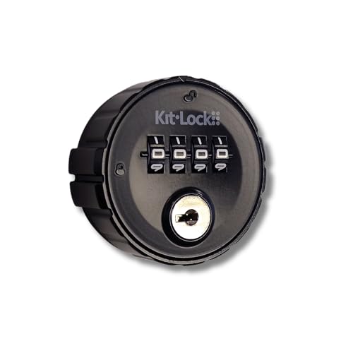 KitLock KL 10 Mechanisches Zahlenschloss mit private Code | für Schränke, Schließfächer & Spinde | Schlüsselloser Zugang | Kompakt & Langlebig