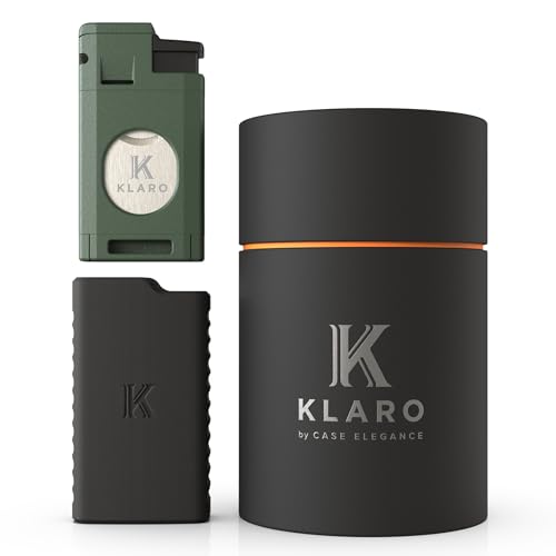 Encendedor triple llama y cortador KLARO verde ranger