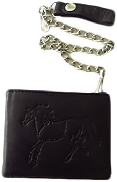 American Leather Mens Horse Rider Equestrian Wallet Button Wallet