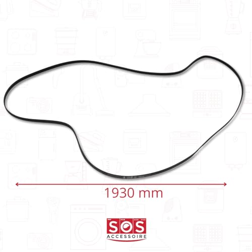 Courroie 1930 H7 Sèche linge 8996470700601 CANDY HOOVER SIEMENS BOSCH BEKO AEG BRANDT AQUACEANE THOMSON NEFF LISTO BLOMBE - vue 3