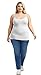 Emmalise Clothing Women's Basic Casual Plain Long Camisole Cami Top Tank, White, X-Large