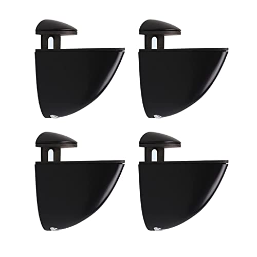 Support D'étagère en Verre Réglable, Qikuver 4 Pièces Support Etagere Verre, Pince Verre Réglables en Alliage de Zinc pour Étagère en Bois/Verre de 2 à 23 mm...