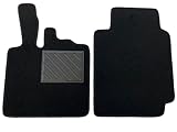 smart fortwo 2000 öl Schwarzer Teppich, schwarze Baumwollbordüre mit rutschfestem Band um den gesamten Umfang der Teppiche – 100% Made in Italy, Qualität zertifiziert 9001.