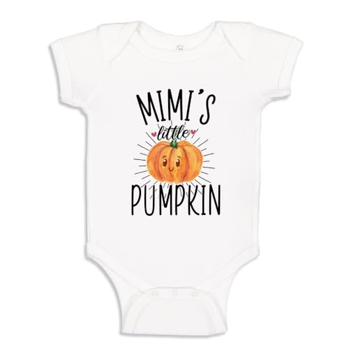 Mimi's Little Pumpkin Baby One Piece Or Toddler T-Shirt Cute Autumn Halloween Thanksgiving Baby Clothes