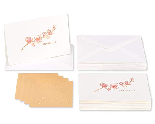 Image of Papyrus Thank You Cards with Envelopes, Magnolia (16-Count)