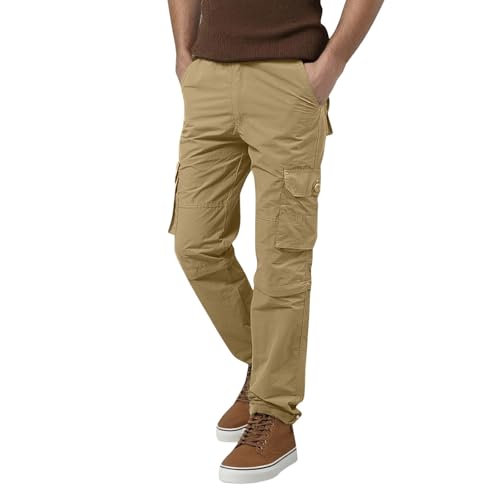 Pantalon de travail homme cargo coupe droite avec poches
