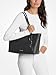 Michael Kors Charlie Medium Tote with Zmall Zip Case, Silver-Tone Hardware/Saffiano Leather/Black