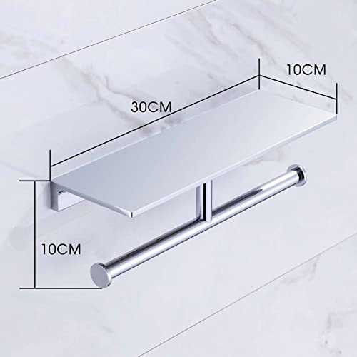 Sanliv Toilet Paper Holders,Chrome Double Toilet Paper Roll Holder With Shelf,Wall Mounted Brass Toilet Tissue Dispenser For Home And Hotel Bathrooms #TOP3