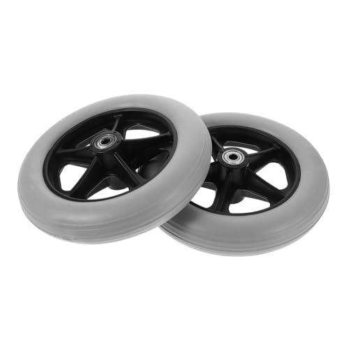 Anneome 2セット 車椅子用前輪 プラスチッ リッドヤ キャスター付き 滑り止め耐摩耗設計 ユニバーサルスイベル機能 高齢者移動補助用交換パ