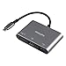 Philips USB C Hub to Multiport Adapter, 3 in 1 Power Pass Through, HDMI 4k@30Hz, 60W USB C Charging Port, 5Gbps USB 3.0 Port for MacBook Pro, MacBook Air, UCB C Laptop Docking Station, DLK9220C/27