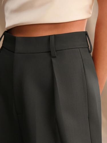 Image of KOTTY Stylish Women's White Wide Leg Trousers | High Waist Cotton Pants for Women | Casual Korean Palazzo Bottom Wear
