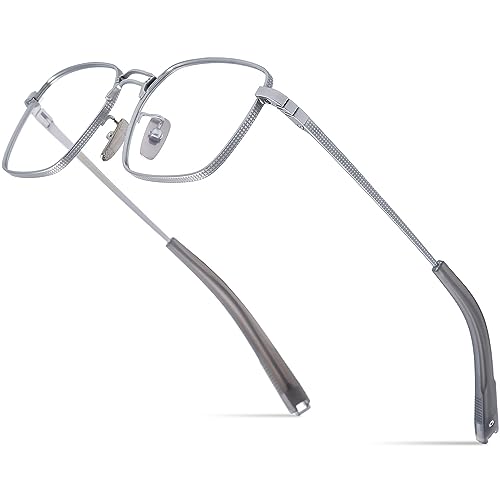 Image of FONEX Pure Titanium Glasses Frame Men Square Eyeglasses Optical Eyewear F8827