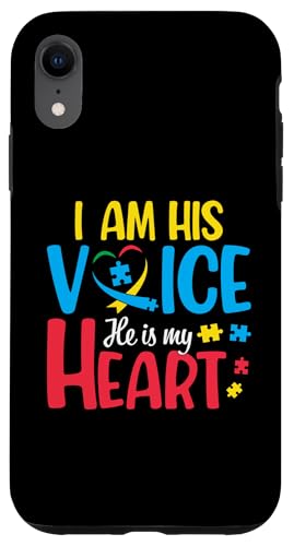Autism Mom I'm His Voice He Is My Heart ���ǌ[�� �X�}�z�P�[�X iPhone XR �p