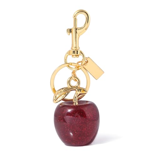 Image of Fruit Bag Charm Keychain - Gold Key Chain, Cute Purse Handbags Accessories - Beautiful Gift for Women