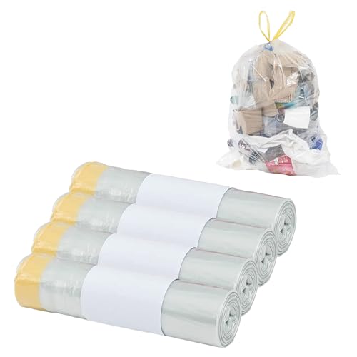 60 Sacchetti Spazzatura 55x65cm Profumati, Antiodore Con Maniglie Tira e Chiudi, Buste Spazzatura Per Raccolta Differenziata, Sacchi Spazzatura in Alta Densità in Polietilene