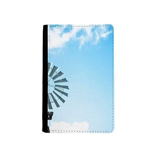 Portefeuille pour passeport motif nuages étui de voyage bleu
