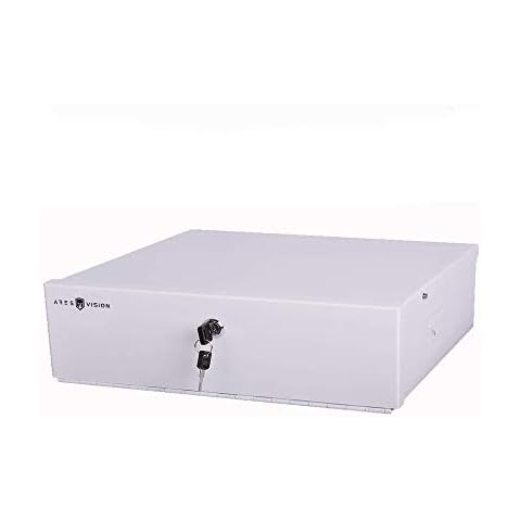 Ares Vision Heavy Duty Steel 18" x 18" x 5" DVR/PC/TV Security Lock Box with 16 Gauge steel walls, Lock & Key, Removable top, and Exhaust Fan. Great security box for any electronic devices! Cover
