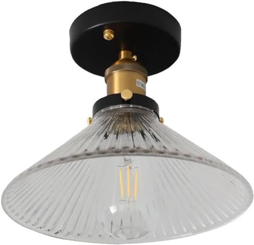 Lámpara de techo de vidrio retro para pasillo y cocina con diseño minimalista semiempotrado 2