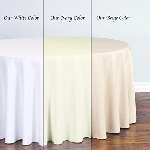Ltc Linens 90132-010102 Tablecloth, 90" X 132", Ivory #TOP2