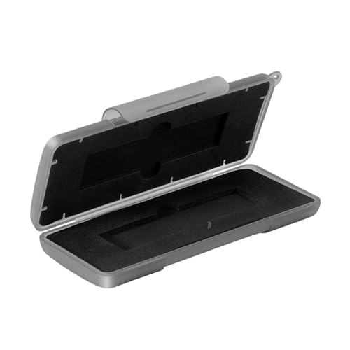 Caja protectora eficiente para discos duros con diseño interior y 2 ranuras para almacenamiento de disco duro para un manejo seguro en casa y oficina. Organizador de almacenamiento