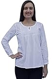 Ayurvastram Pure Cotton Hand Embroidered Boho Peasant Blouse Top Tunic
