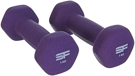Structure Fitness ® Neoprene Hand Weights Dumbbell Set Iron Home Gym Fitness Aerobic Exercise Soft Touch Grip- Comfortable To Hold and Soft on Floors Excellent Fitness Accessories For Toning and Strength Workouts