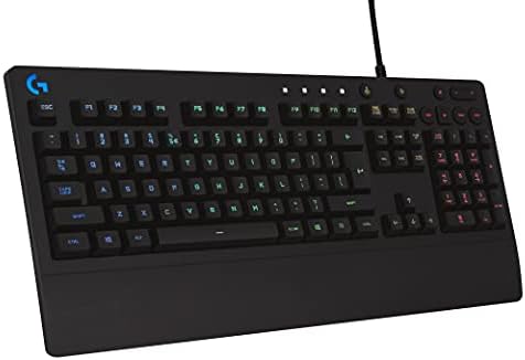 Logitech G213 Prodigy Gaming Keyboard, LIGHTSYNC RGB Backlit Keys, Splash Resistant Keys, Customizable Keys, Dedicated Multimedia Keys, QWERTY UK Layout - Black