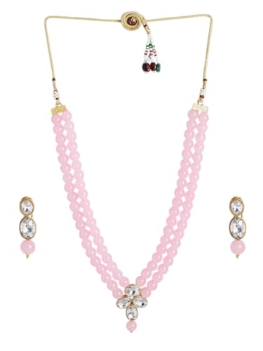 Juego de joyas indias de latón chapado en oro rosa para mujer elegante DMZ-1995