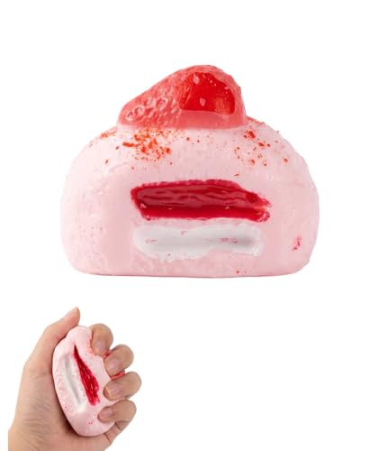 Image of 2Pcs Cheese Squishy, Taba Squishy, Dumpling Squishy-Stretchy Food-Shaped Sensory (pink3)