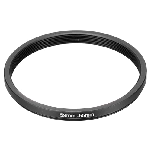 PATIKIL Step Down Ring Adapter 59mm to 55mm, Filter Step-Down Rings Camera Lens Filters Metal Ring Digital for ND IR DSLR Lenses, Black
