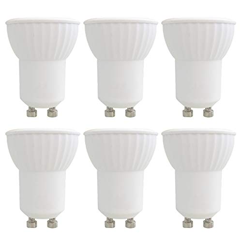 GU10 LED 3W Warmweiß 3000K, Ersatz für MR11 GU10 35W Halogenstrahler, 300LM, 45 Grad, AC 230V, Nicht Dimmbar, MR11 GU10 35mm Deckenstrahler, Einbaustrahler für Küche/Bad, 6er-Set