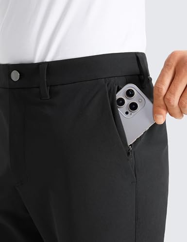CRZ YOGA Men's All Day Comfy Golf Pants - 32" Quick Dry Lightweight Work Casual Trousers with Pockets Black 32W x 32L — view 4