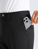 CRZ YOGA Męskie spodnie golfowe na cały dzień wygodne lekkie szybkoschnące robocze codzienne z kieszeniami 81 cm Czarny 33W