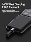 Hagibis Kabel USB 4, transfer danych 80 Gb/s, szybkie ładowanie USB-C 240 W, 8K @ 60 Hz, krótki kabel USB 4 V2.0 do iPhone 17 16 15 Pro Max, iPad Pro, Thunderbolt 5/4 (prawy, 0,2 m)