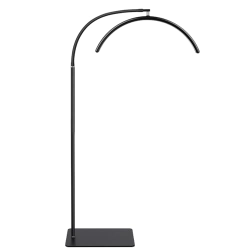 ZEKAHOV Half Moon LED Floor Light - Professional Shadow-Free Lamp for Lash Techs, Estheticians & Tattoo Artists | Dimmable for Eyelash Extensions, Nail Art, Home & Office