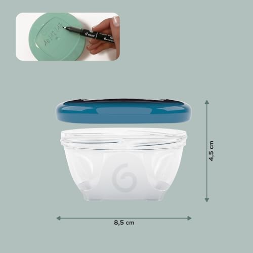 Image of Babymoov Bowls, 4-Piece Storage Food Containers (4x6 oz)