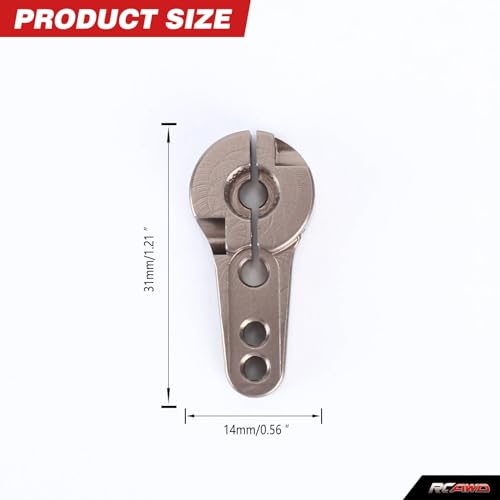 RCAWD SCX10 II Servo Arm 25T AXIC0836 for 1/10 Axial Capra 1.9 Unlimited Servo Horn RR10 Bomber SMT10 Grave Digger AX30836 Upgrades Part Titanium