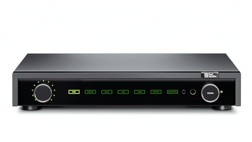 Fell Audio Stereo Amplifier - British Made 89 Watt Class D Amp with ESS Sabre DAC - Analogue, Digital & Bluetooth Connectivity - Unique Modern Retro Design with Exceptional Sound Quality (Black)