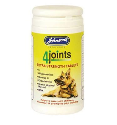 Johnson's 4 Joints Extra Strength Tablets or Liquid for Dogs Cats Joint Aid (4Joints Tablets (30 Tablets))