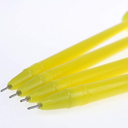 Famoore Yellow Duck Creative Expression Gel Ink Pen Cute Kawaii Black Writing Pens Black Ink Gel Pen Party Gift Gel Ink Pens Funny School Stationery Office Supplies(8Pcs) #TOP4
