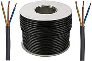 3 Meters of Black Flex 3183Y 1.5mm - 15 Amp 3 Core Flexible Black Cable