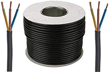 3 Meters of Black Flex 3183Y 1.5mm - 15 Amp 3 Core Flexible Black Cable
