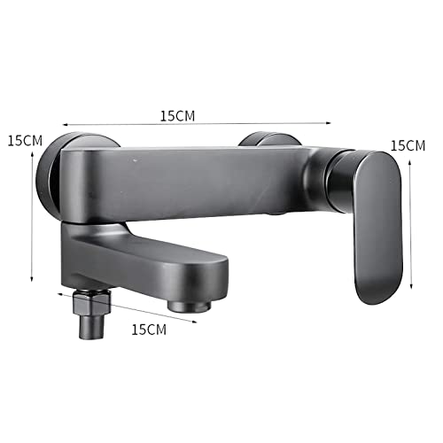 Mitigeur de baignoire avec douchette 3 modes et flexible de douche - 5