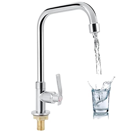 Grifos, grifos de fregadero de cocina, grifos de agua fría de una sola palanca giratoria, grifos de lavabo modernos G1/2 pulgadas, accesorios de cocina para el hogar