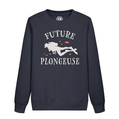 Sweatshirt enfant future plongeuse sous-marine en coton pour le sport et les loisirs aquatiques
