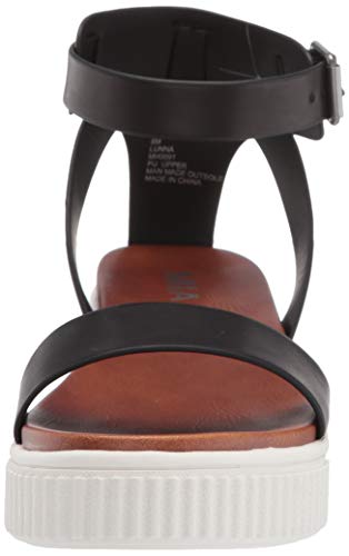 Mia Women's Lunna Open Toe Casual Ankle Strap Sandals (8.5, Black) #TOP1